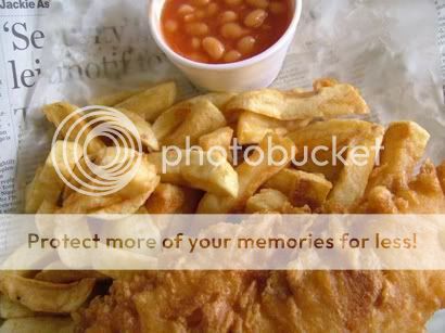 Haddock, chips and baked beans... what else could you ask for?